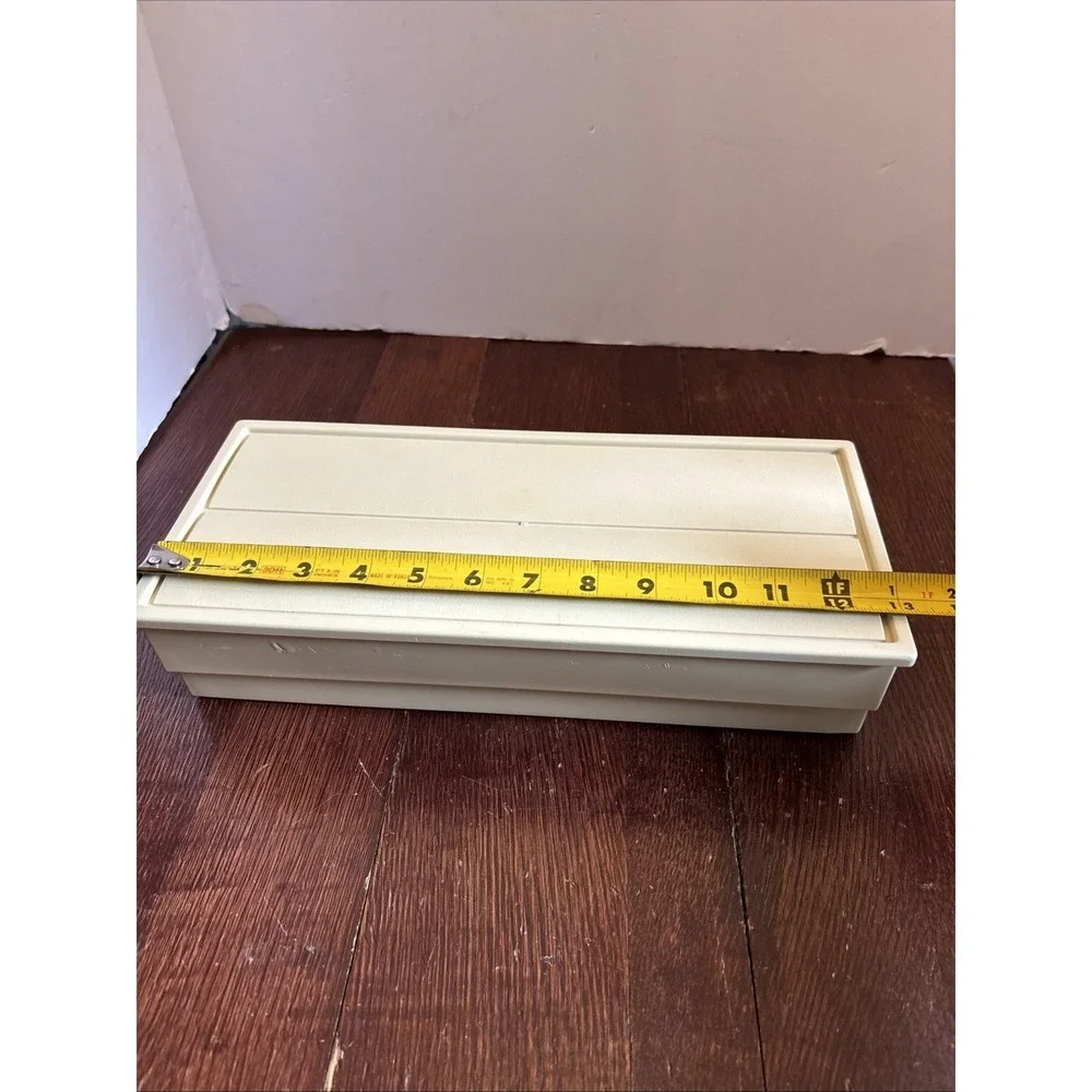 Vintage Tupperware #1572 Wax Paper Foil Wall Dispenser Holder‎ Almond